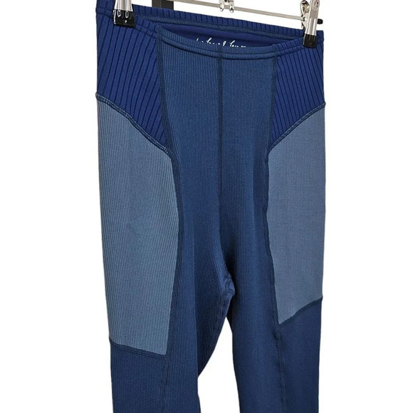 For Love & Lemons Payton High Rise  Ribbed Active Leggings Blue Size Small, NWT - Picture 6 of 9